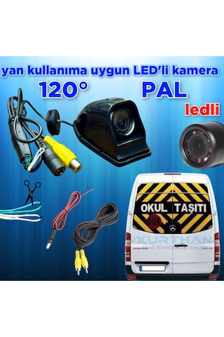 Yan Araç Kamerası Panelvan Servis V.b Araçlara Uyumlu 12 Volt