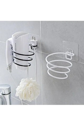 Yapışkanlı Fön Makinesi Askısı, Saç Kurutma Makinesi İçin Pratik Tutucu 50cm