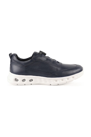Lbr H1134 Antik Deri Erkek Sneaker - Eva Tabanlı Bağcıksız Çark Sistemli Günlük Spor Ayakkabı Lacivert