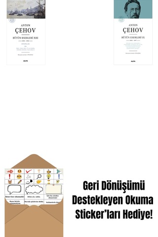 Anton Çehov Bütün Eserleri 13 + Anton Çehov Bütün Eserleri 9 Ciltli + Okuma Sticker'ları