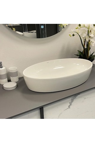 Turkuaz Seramik Cerastyle One 67x42 CM Tezgah Üstü Çanak Lavabo