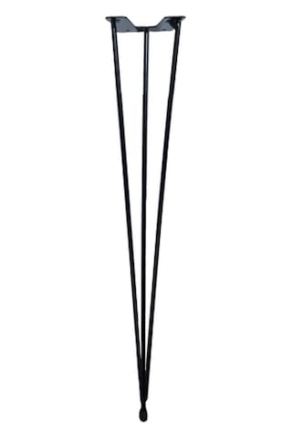 Firkete Tel Sehpa Ayağı (3'lü Paket - 50 cm - Siyah Renkli)