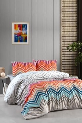 Alexa Çift Kişilik Lastikli Çarşaf Nevresim Takımı 0