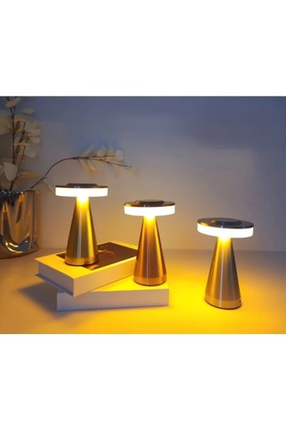 Led Dokunmatik Masa Lambası Altın