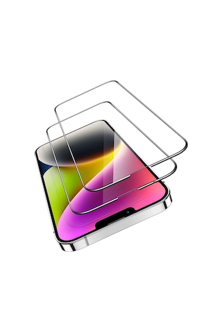 iPhone Uyumlu 14 Ekran Koruyucu Cam Zırh Tam Kaplar Rio Glass