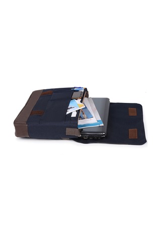 Strong 15.6 İnch Laptop Bölmeli Omuz Askılı Postacı Çantası Kft03 Lacıvert Çok Renkli