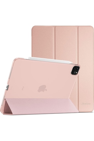 Apple Uyumlu iPad Pro 11 4./3./2./1. Nesil Kılıf PU Deri Smart Standlı Case