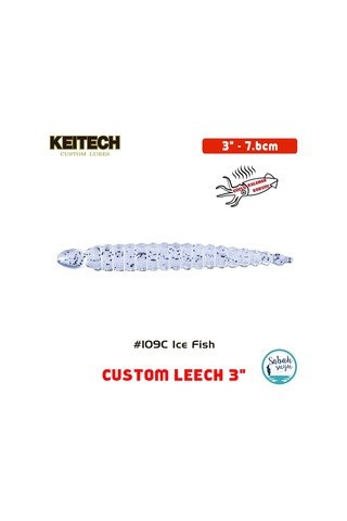 Keitech Custom Leech 7.6cm (3") #109C Ice Fish