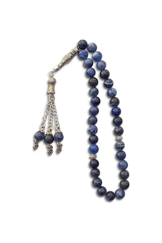 Pozitif Doğal Taş Doğal Sodalit Tesbih - 8 Mm. 347-1