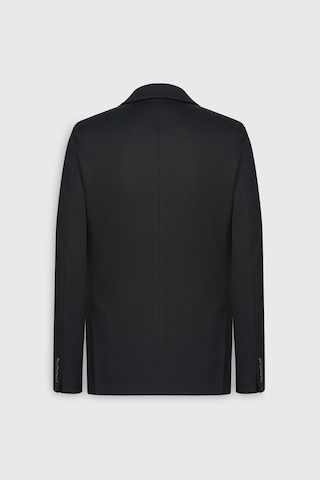 Ac&co Erkek Sıyah Slim Fit Dar Kesim Kırlangıç Yaka Desenli Torba Cepli Ceket Siyah
