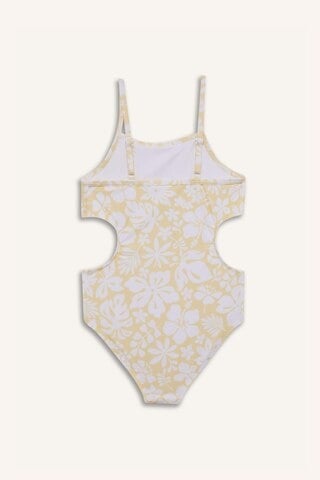 DeFacto Kız Çocuk Çiçekli Mayo E3540A825HSYL296 Sarı