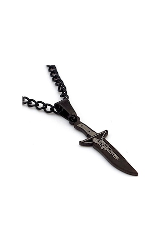 Jesus Christ Katolik Haç Isa Kama Çelik Erkek Kolye Q0282