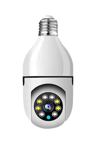 1080p Kablosuz Ampul Monitör Kamerası Wifi Akıllı Kamera 2mp Gece Görüşünü Destekler İki Yönlü Konuşma Hareket Algılama Ve Alarm Mobil Uygulama Uzaktan İzleme Ev Ofis Mağaza Süpermarket İnternet Beyaz