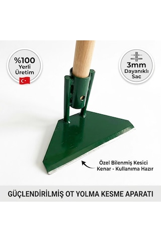Ziraisepet Güçlendirilmiş Ot Yolma Kesme Çapası Sapsız