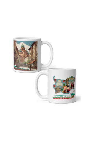 Bulgaristan Kupa Bardak 2 Adet Seyahat Hatıra Bulgaria Mug