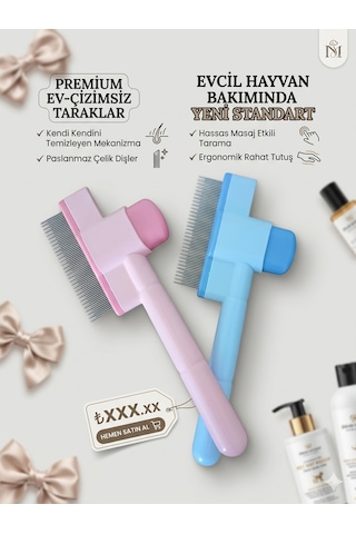 Kedi Taragı Tek Tuşla Temizlik Paslanmaz H/t Tasarım