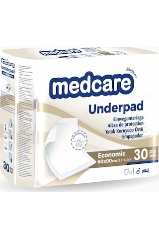 Medcare Yatak Koruyucu 60cm X 90cm - 30lu Paket X 3 Paket 90 Adet