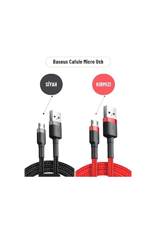 Baseus Cafule Lightning Micro Usb Type-C Telefon Şarj Kablosu