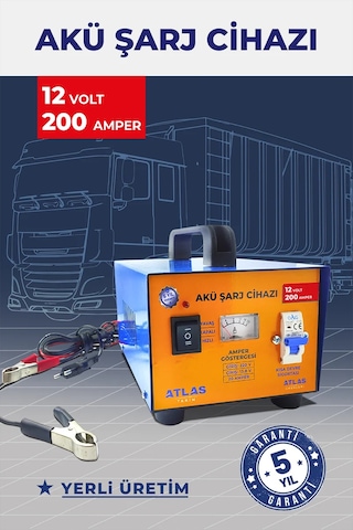 Tır/kamyon Akü Şarj Cihazı 12 Volt 200 Amper - 5 Yıl Garanti Tır/kamyon Akü Şarj Cihazı 12 Volt 200 Amper - 5 Yıl Garanti
