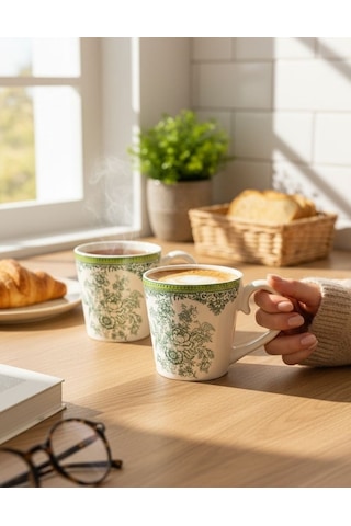 2 Li Lüks Verdantia Kupa-5821 Çok Renkli