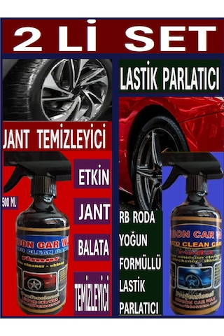 Lastik Parlatıcı 500 Ml + Jant Temizleyici 500 Ml 2 Li Set