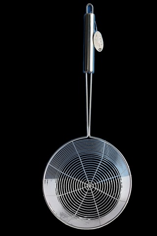 Çelik Derin Yağ Kevgiri 43cm Gümüş