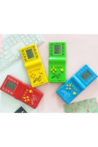Tetris Oyunu Nostaljik Dijital El Atarisi Oyuncak 1 Adet Piller Ürüne Dahil Mavi Renk
