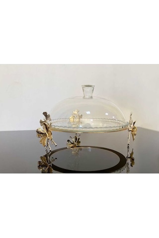 Atabey Home Kelebek Standlı Şık Görünümlü Sunumluk/kek Fanusu/pasta Servisi/ Paşabahçe 95198