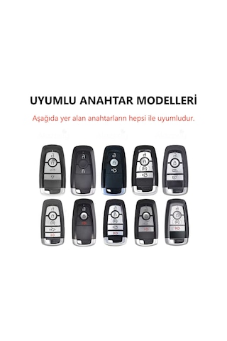 Ford Tourneo Explorer Mustang Fusion Mondeo Amarok Ranger Parlak Tpu Anahtar Kılıfı Kırmızı