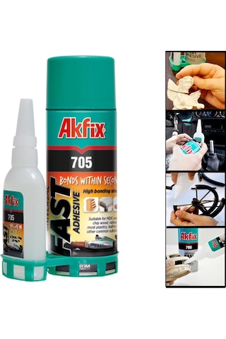 Akfix 705 Profesyonel Hızlı Yapıştırıcı Japon 200 Ml 50 Gr