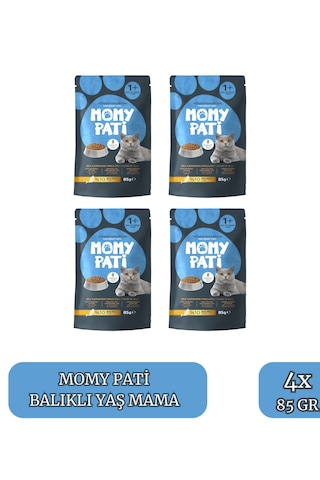 Balıklı Yaş Kedi Maması 85 Gr X 4 Adet Yetişkin Kediler İçin