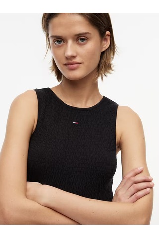 Tommy Hilfiger Mini Kadın Elbise-dw0dw23120bds Siyah