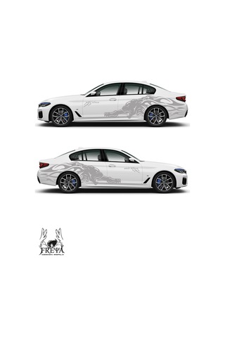 Jaguar Araba Arka Çamurluk Sticker, Jaguar Araba Yan Kapı Çıartma