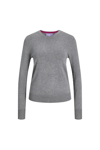 Jack & Jones Kadin Bisiklet Yaka Uzun Kollu Kazak - Cara 12255368 Medium Grey Melange Kırmızı