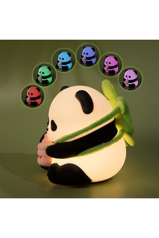 Opulentliving Sevimli Panda Sensörlü Gece Lambası - Siyah&beyaz, 1200mah, 98x102x104mm Diğer