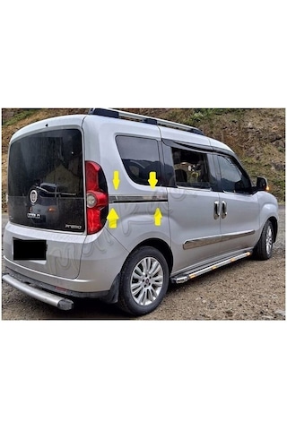 Fiat Doblo Krom Sürgülü Kapı Çıtası 2010 Sonrası 2 Parça Paslanma
