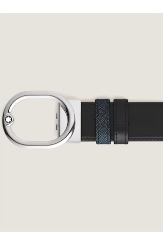 Montblanc Sartorial Lovale 35 Mm Çift Taraflı Deri Kemer 221025 Lacivert
