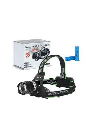 Black Watton Tex6 Led Şarjlı Kafa Lambası Siyah
