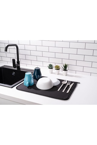 35 X 45 Mikrotex Bulaşık Matı Süper Emici Bulaşık Kurutma Örtüsü 45x36cm Katlanabilir Bulaşık Matı S Diğer