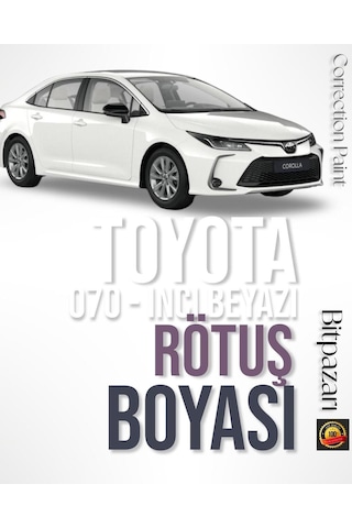 Toyota Corolla - 070 - İnci Beyaz Otomobil Çizik Taş İzi Giderici Rötüş Boyası 20ml