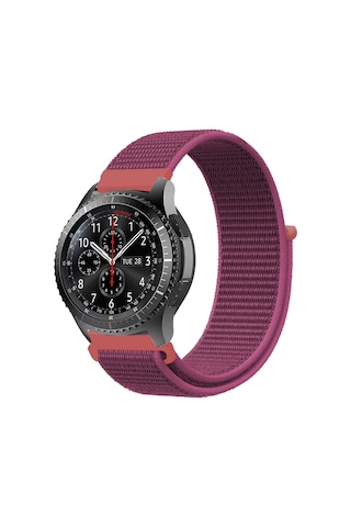 E2M Samsung Watch 22mm KRD-03 Hasır Fuşya Kordon