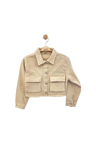 Çikoby Kız Çocuk Renkli Kot Ceket Ck30744 Taş