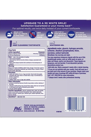 Crest 3D White Brilliance Whitening 2 Adımlı Diş Macunu