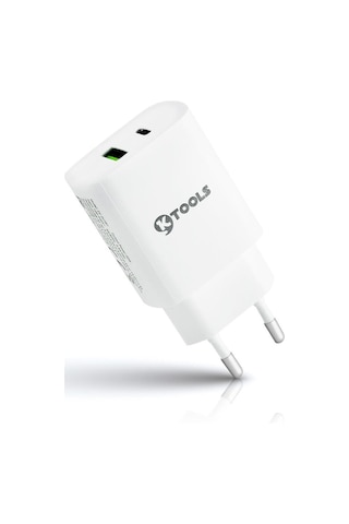 Ktools Boost Usb Pd 20W 3A Kablosuz Universal Seyahat Şarjı Beyaz