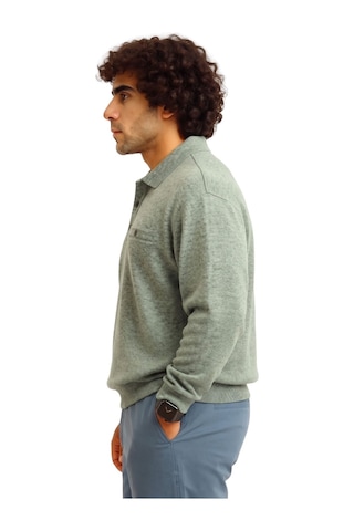 Erkek Büyük Beden 122 Kilo - 158 Kilo Arası İçin Uygun Geniş Kalıp Polo Yaka Selanik Sweat Haki