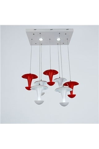 Vitale Kırmızı Beyaz Avize Ay.vtpl-2099-7 Beyaz