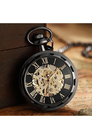 Köstekli Saat Kurmalı Siyah Renk 710032