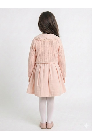 Xo Kids Kız Çocuk Elbise + Bolero 4-7 Yaş 52120 Pudra