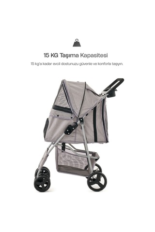 Justie Pet Petronas Kedi & Köpek Arabası 82 x 46 x 99 CM