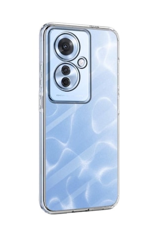 Oppo Reno 11f Kılıf Kamera Korumalı Silikon Şeffaf Arka Kapak